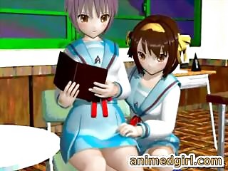 3D lady-man hentai coed oralsex and hard fucked in the classroom