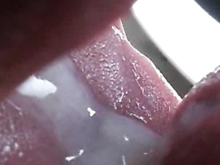 Kacey Swallows Cum in Her First Spermcam Discharge