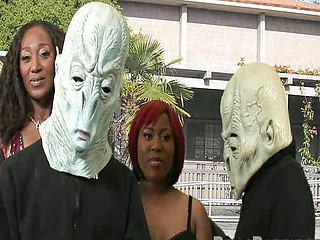 Luscious & Ms.Cleo receive abducted by some horny aliens that love big booties.