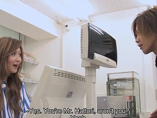 Hibiki Ohtsuki receives drilled at work hardcore