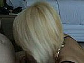 Ukrainian Blonde MILF Sucks on Cam