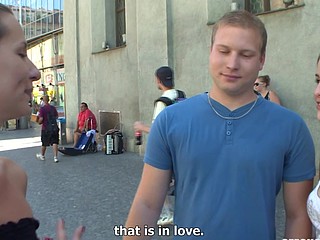 Pair with a camera approaches other Czech couples and suggests 'em money for sex! Right on a street! An blameless chat ends up with wild fucking in the public. Czech couples do anything for MONEY!