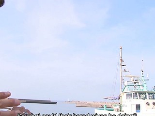 Turned on amateur lads have a fun in walking in the harbour with a camera and seducing sexy juvenile Japanese woman and stimulating her bawdy cleft with their vibrating sex toy and tricking her with a massage suggest to has hawt and ardent sex session on her boat