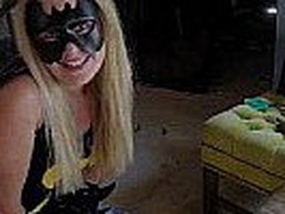 Who would have guessed that Batgirl had such great oral talent!!! She swallows that large thropping dick and its cum like the true superhero she is and has the guy moaning in pleasure.